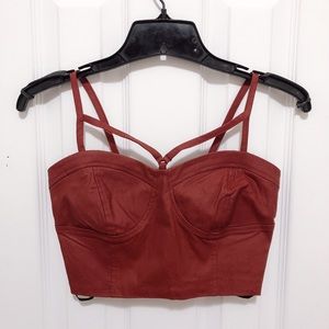 Burgundy crop top
